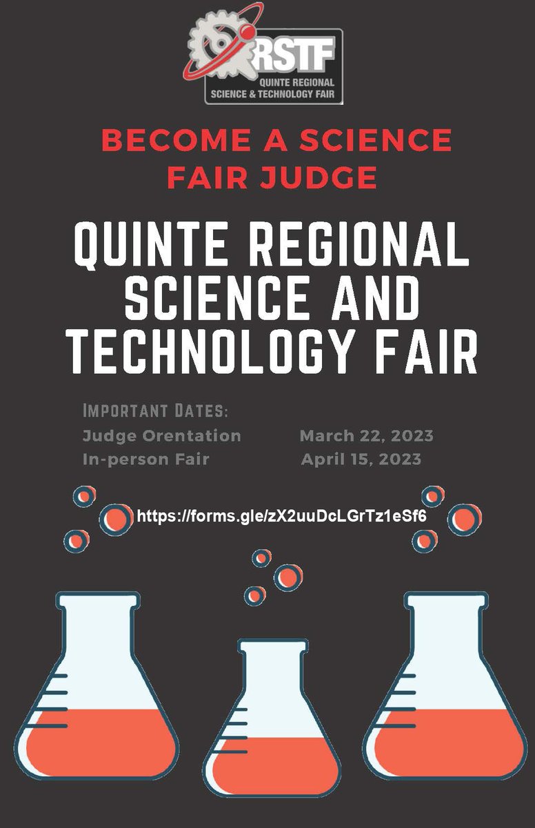 QRSTF's tweet photo. Become a #sciencefairjudge at the #qrstf #sciencefair on April 15th. Inspire the next generation of young #scientists. ๐๐ฌ๐ญ
Registration form:
https://t.co/sBFkDMAb0f https://t.co/iZrKzH8tGL
