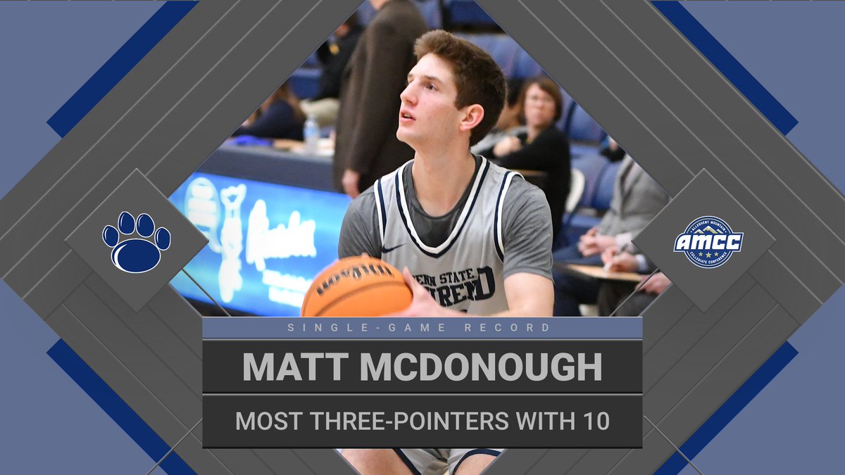 <a href="/psbhoops/">Behrend Basketball</a> downs Pitt-Bradford, 81-49!

Freshman Matt McDonough sets a new single-game record for most three-pointers with 10!

McDonough finished with a season-high 31 points