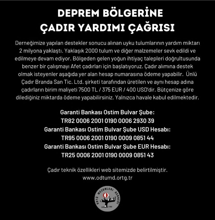 Bütçenize göre ÇADIR DESTEĞİ yapmak isterseniz.. Lütfen duyuralım ve yayalım