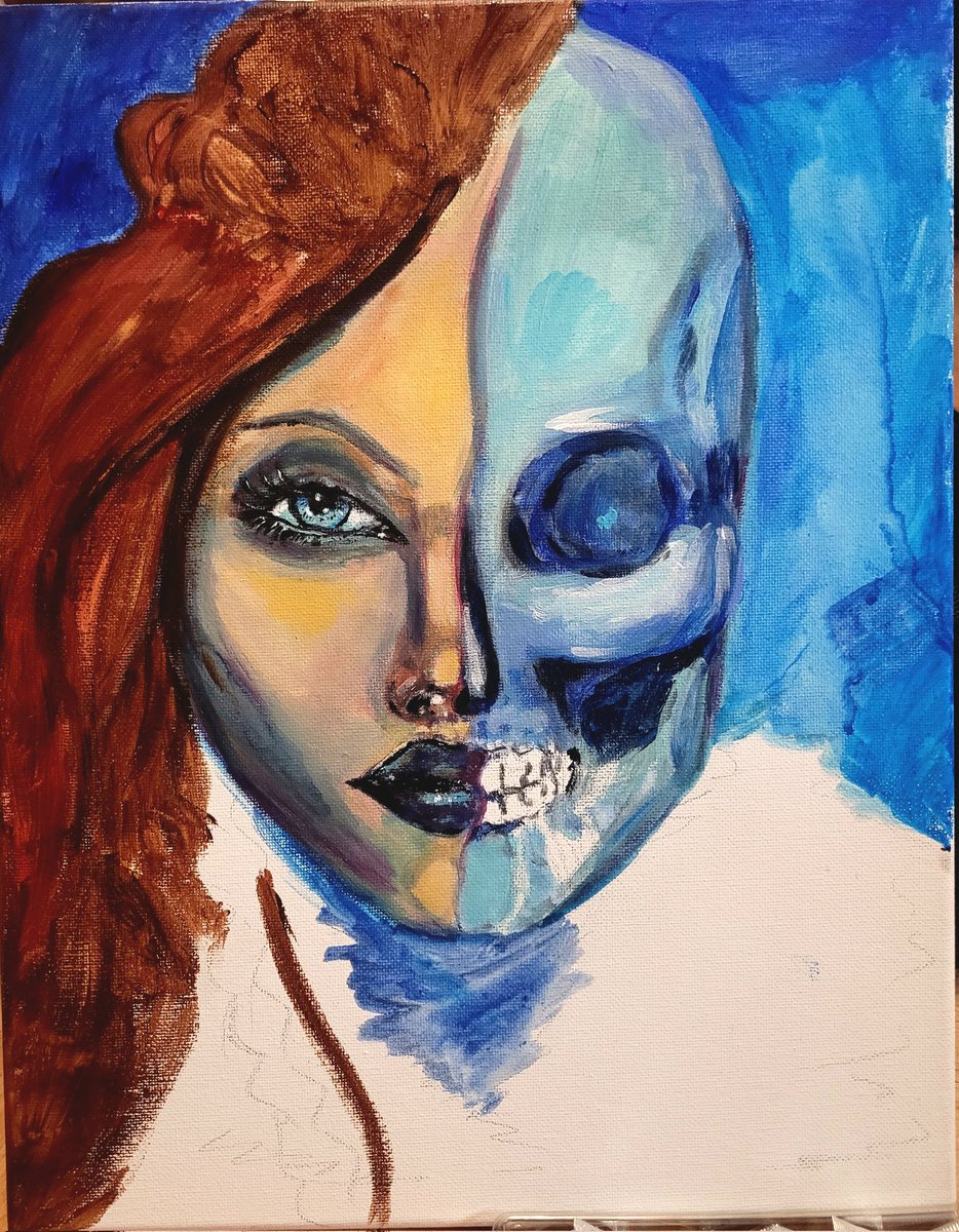 Sometimes I break out the acrylics and sling some paint.