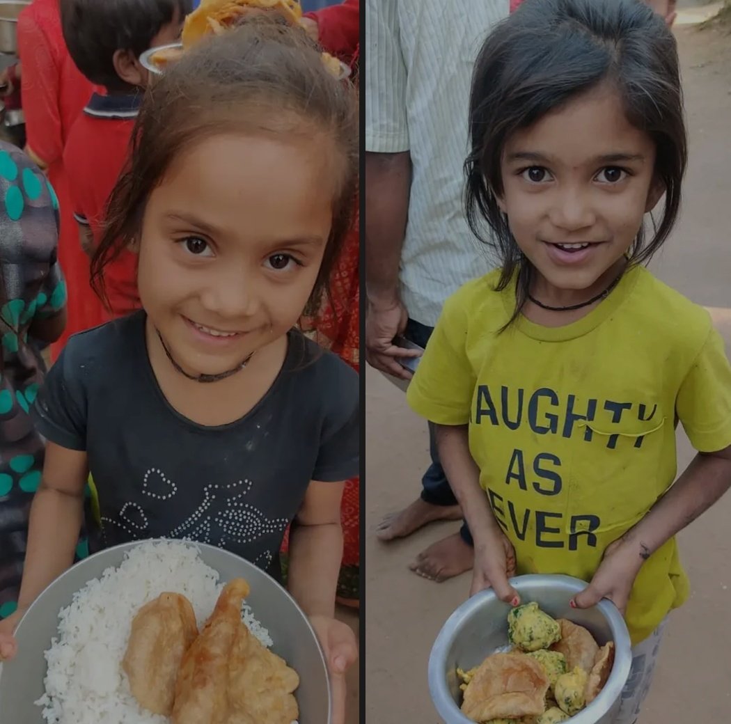 The answer to all the How, What, Why we do.... - Fighting the hunger issue by serving the hungry citizens to receive such cute smiles.

#RobinHoodArmy #RHA_Ahmedabad
#FightAgainstHunger