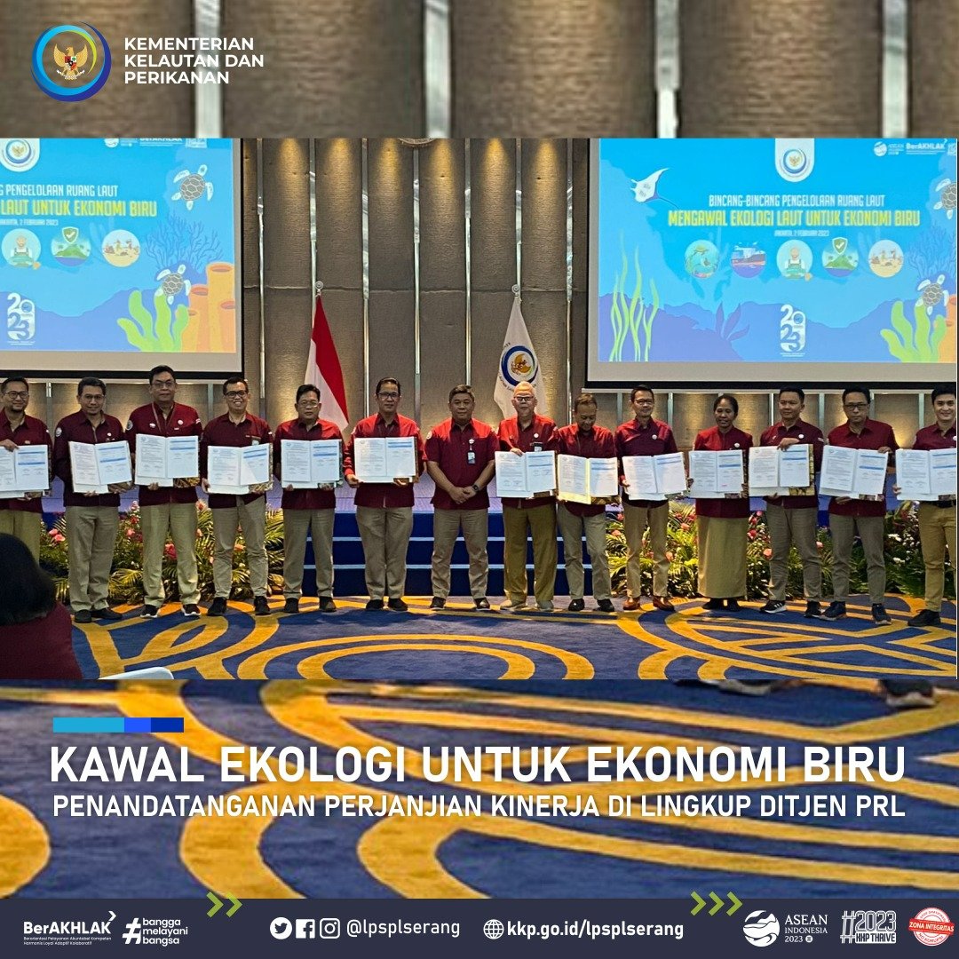 LPRLSerang's tweet photo. Dengan tajuk mengawal ekologi untuk ekonomi biru, LPSPL Serang sebagai bagian dari Ditjen PRL akan melaksanakan kegiatan-kegiatan di sektor pengelolaan laut dan pesisir pada wilayah kerjanya demi mendukung implementasi program ekonomi biru Kementerian Kelautan dan Perikanan. https://t.co/AwXXMZ8rsO