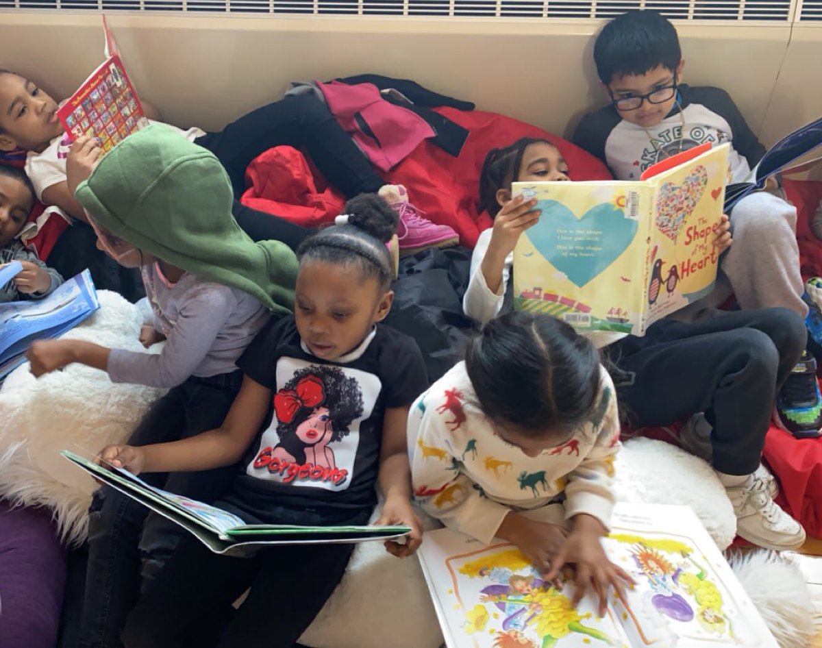 Our kindergarten friends love spending time picking out new books at the library and reading together! 
#SchenectadyRising #HamiltonHuskies