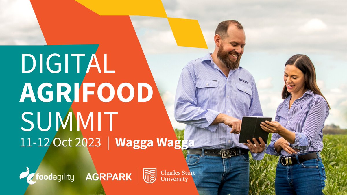 foodagility's tweet photo. SAVE THE DATE: The Digital Agrifood Summit is returning to Wagga Wagga on 11-12 Oct 2023. The #DAS23 theme, 'Paddock to Profit', will explore how data-driven solutions can increase value and sustainability for #AusAg. Register your interest now: ➡️https://t.co/oyNGLNAmCU https://t.co/Hwrap7qL5W