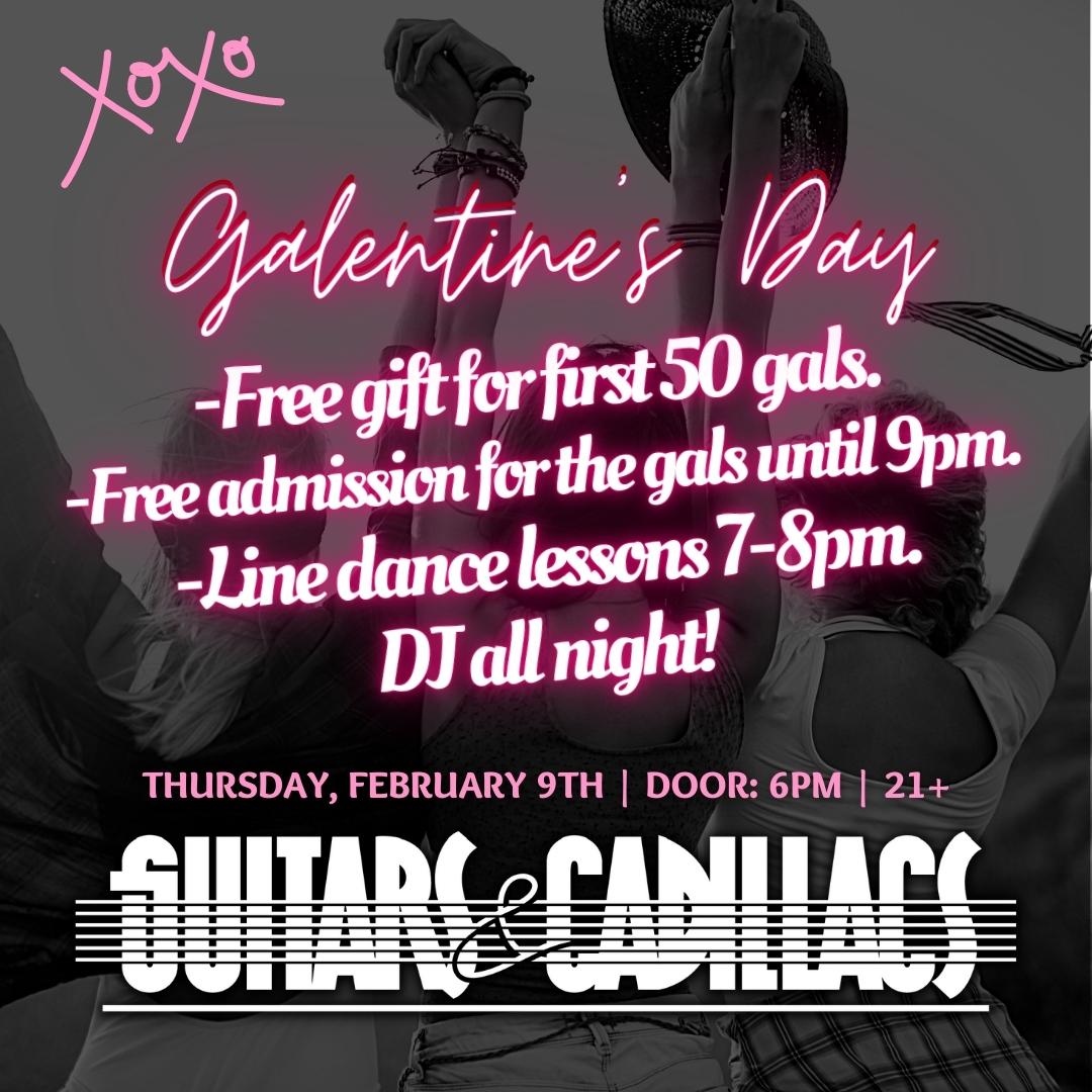 🎉It's Galentine's Day y'all! 💃 Get ready to come shake it out with us! 🎶 Doors open at 6PM, free admission for the gals until 9pm, and first 50 gals get a free gift! 🎁 Line dance lessons 7-8pm and DJ all night! 📣 Don't miss it! 💫 #GalsNightOut #LadiesUnite #KC