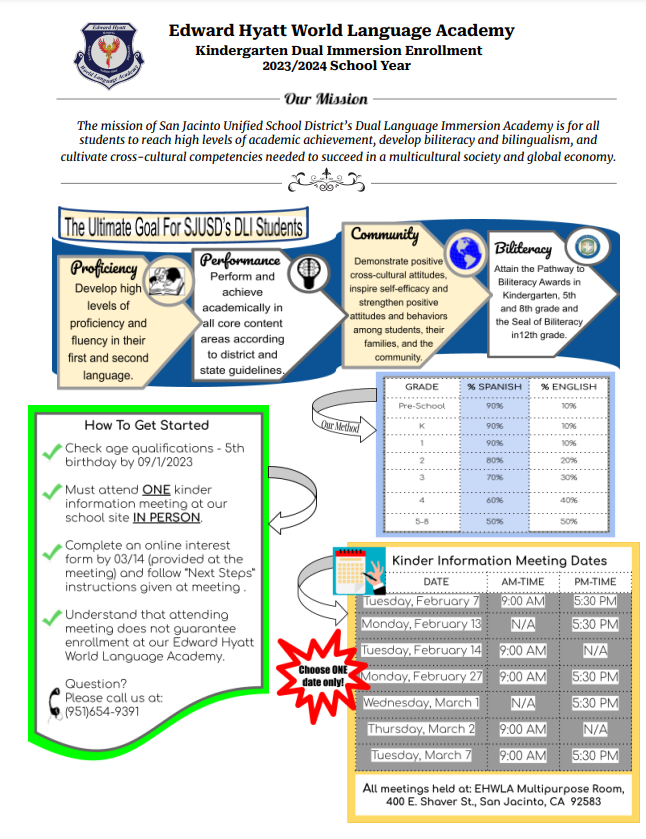 Information meetings are taking place for the 2023/2024 school year. View the flyer for more information. edl.io/n1721801