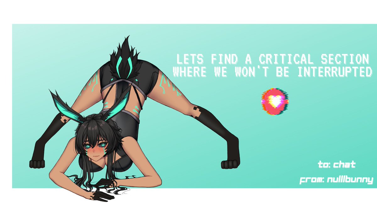 NulllBunny's tweet photo. (\ (\ 
(„• ֊ •„) ♡
━O━O━━━━━
Tried some coding pickup lines💌😂

"Jackopose the bunny" for reaching 50 subs from our subathon last week :3

[ #ENVtuber #Vtuber #jackopose #NulllArt] https://t.co/hAwQFLKsiA