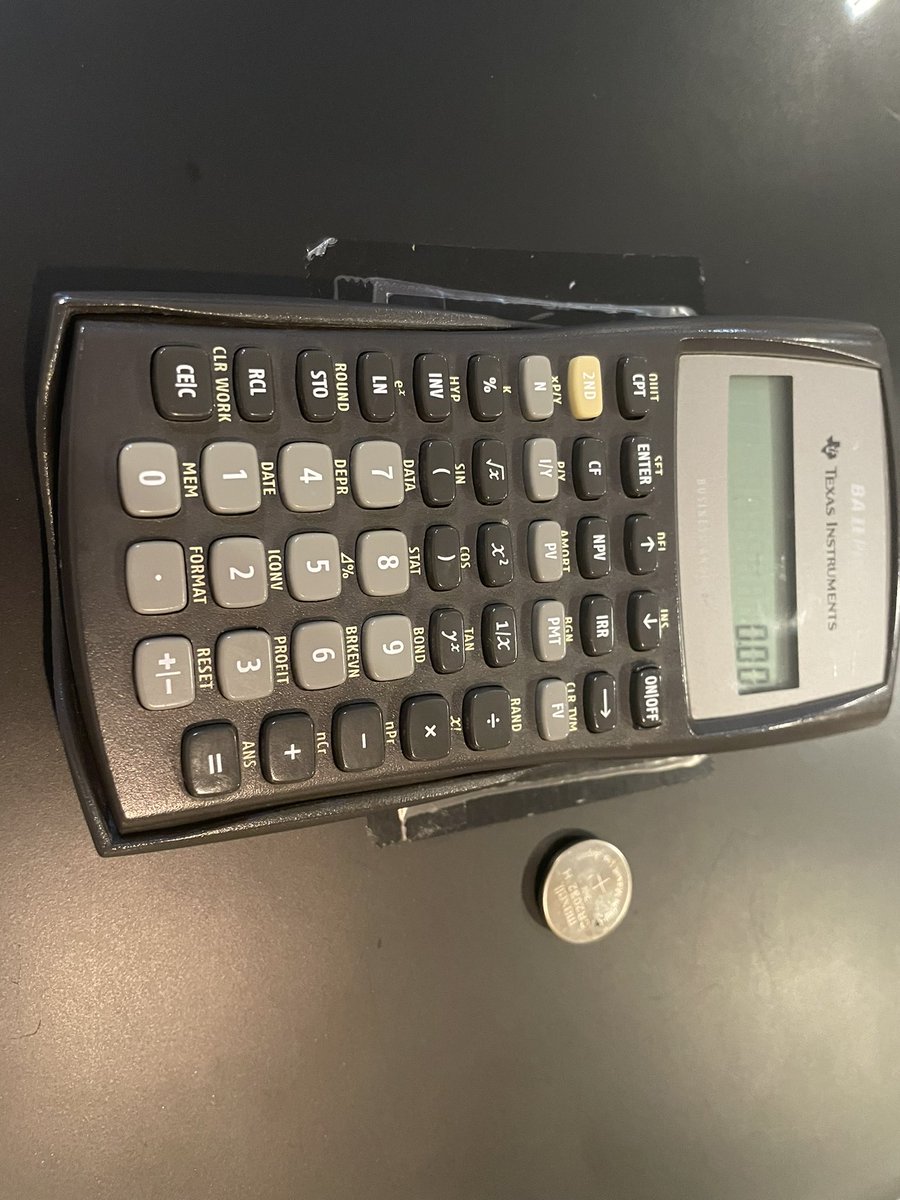 Imagine the big brains it took make and mass produce this financial calculator that can literally do anything. Yet I've got a hop in my step for changing out the battery 😀