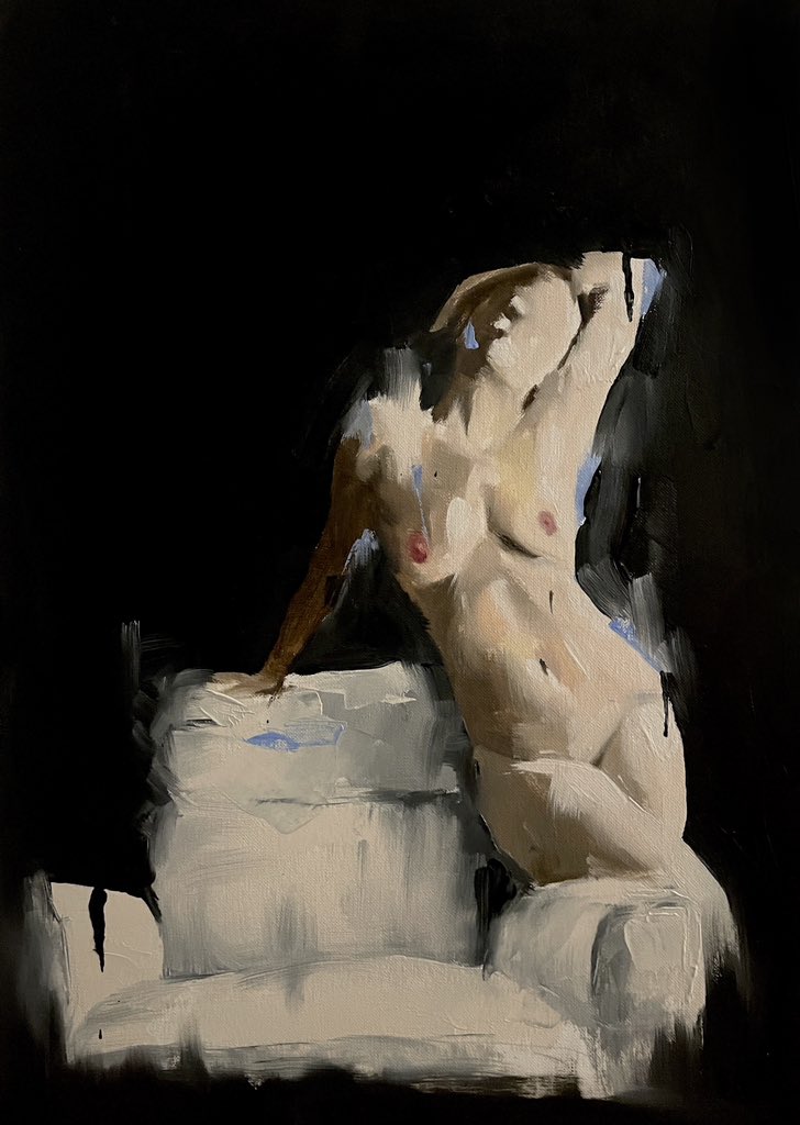olivergrimaldi's tweet photo. ‘Figure study no. 40’, oil on oil paper 29x42cm
A creative collaboration with @field_and_frame, the inspiration for this mellow and alluring piece.
#olivergrimaldi #art #arte #artist #fineart #oilpainting #oilonpanel #oil #painting #figurative #figure #artwork #艺术 #绘画 #미술 https://t.co/PISsQ4QRyz