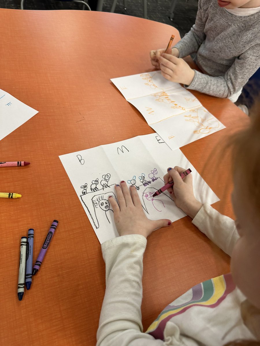Amy_BakerLMS's tweet photo. 1st grade Ss drew story summaries today @WilkersonElem after reading the twisted story The Three Billy Goats Fluff by @Mortimerrach. Check out those adorable goats and trolls! #jcpslibraries @JCPS_LMS #elainthelibrary @JcpsElemEla #beginningmiddleandend https://t.co/dKD28uvRJ7