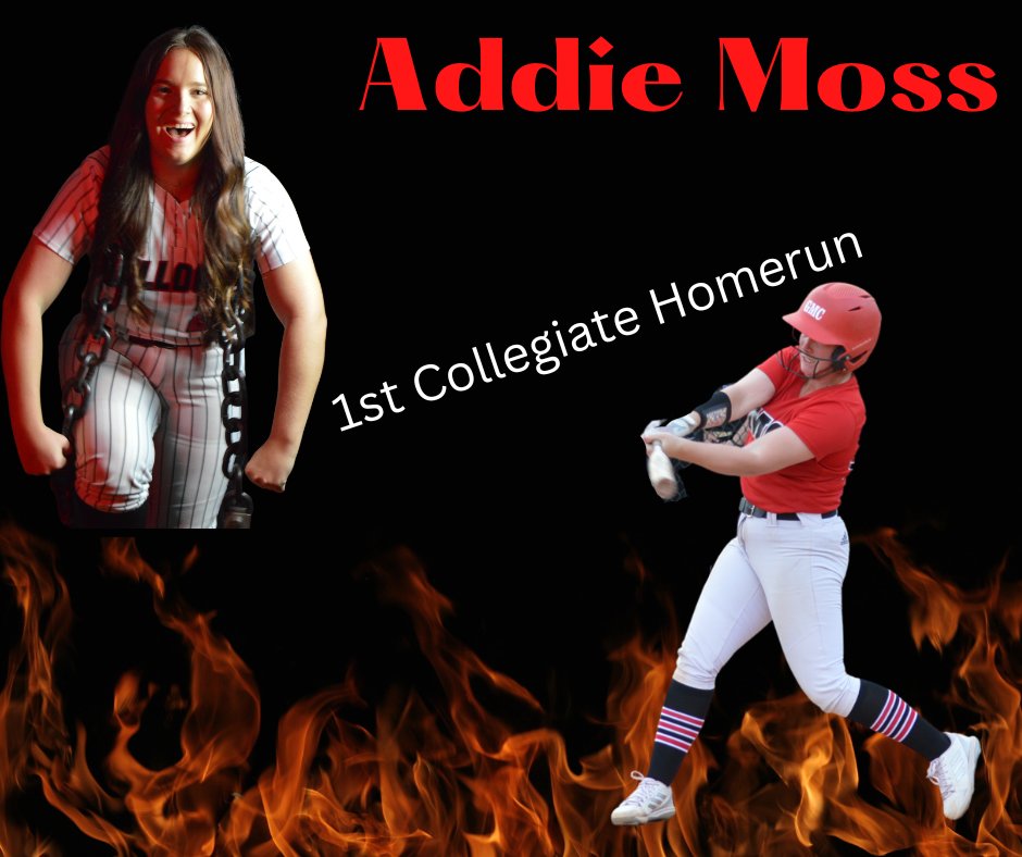 GMCJCSB's tweet photo. Congratulations to @addie_moss27 on hitting her 1st Collegiate homerun tonight in a 3-2 victory against SMC! https://t.co/AIWfLWuhAQ