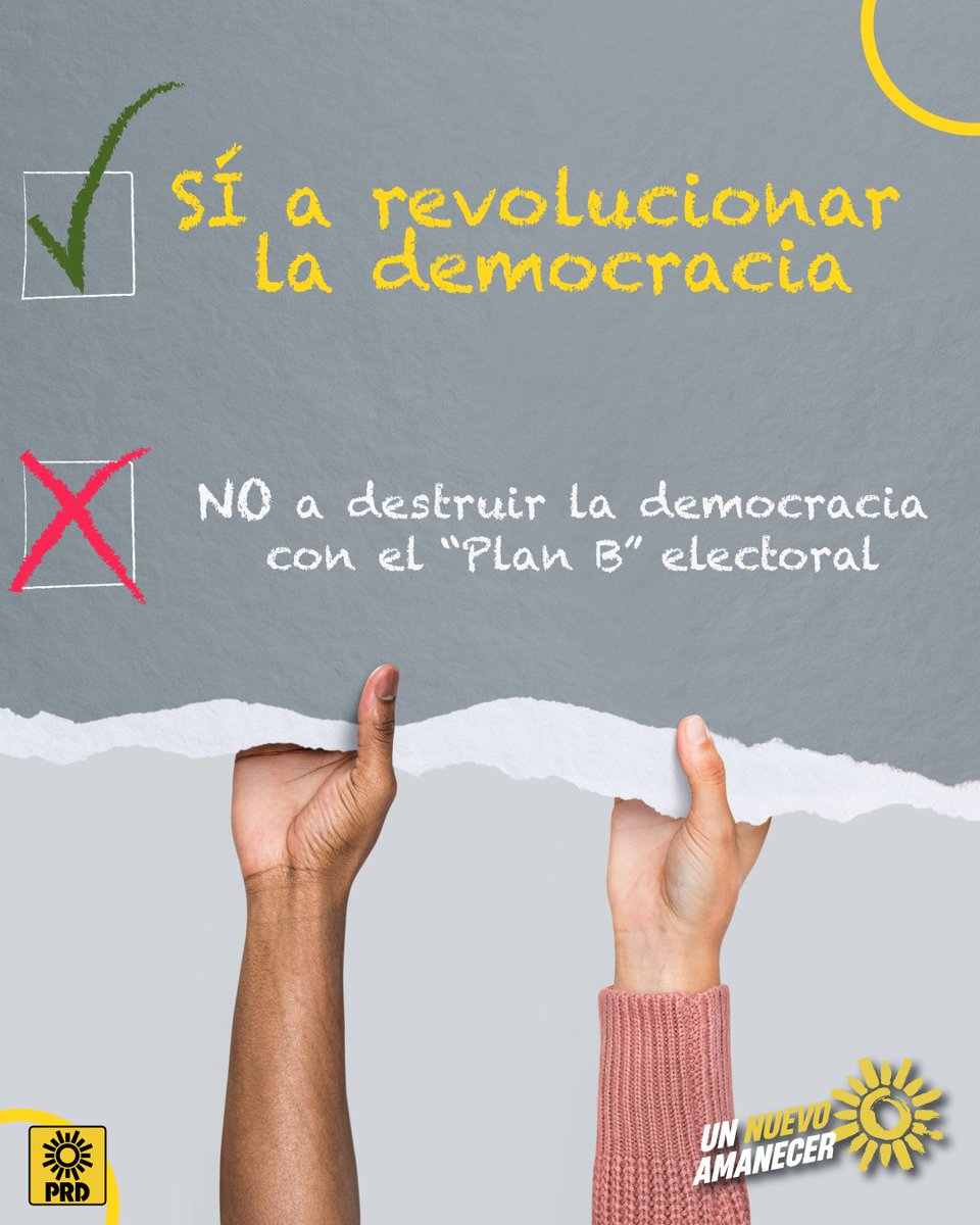 El “Plan B” electoral es un retroceso que sólo busca vulnerar el proceso democrático que por años nos ha costado construir. Defender la democracia es la verdadera revolución. #RevoluciónDemocrática #MiVotoNoSeToca
