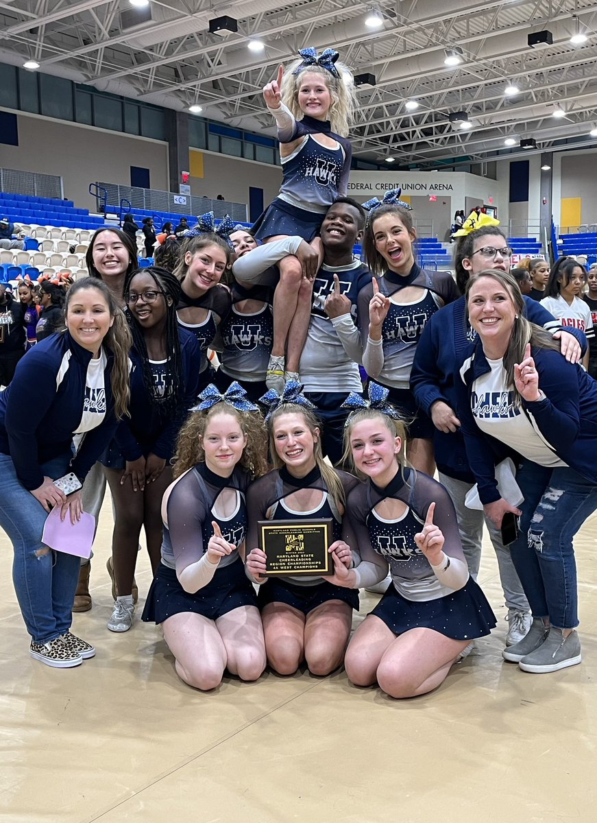 Urbana_Hawks's tweet photo. Let’s GO @UHSmdCheer !! Region Champs!!! @UHS_FCPS https://t.co/tWtOa9LW05