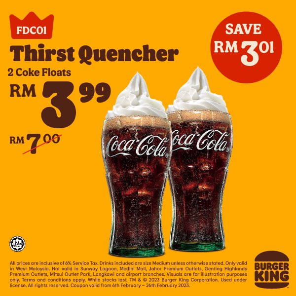 myjoe_'s tweet photo. Promo Burgerking sampai 26 February 2023. Tunjuk je kupon ni pada kaunter. https://t.co/H5GSFmeSvH