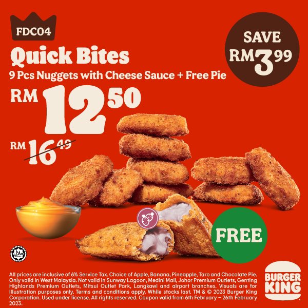 myjoe_'s tweet photo. Promo Burgerking sampai 26 February 2023. Tunjuk je kupon ni pada kaunter. https://t.co/H5GSFmeSvH