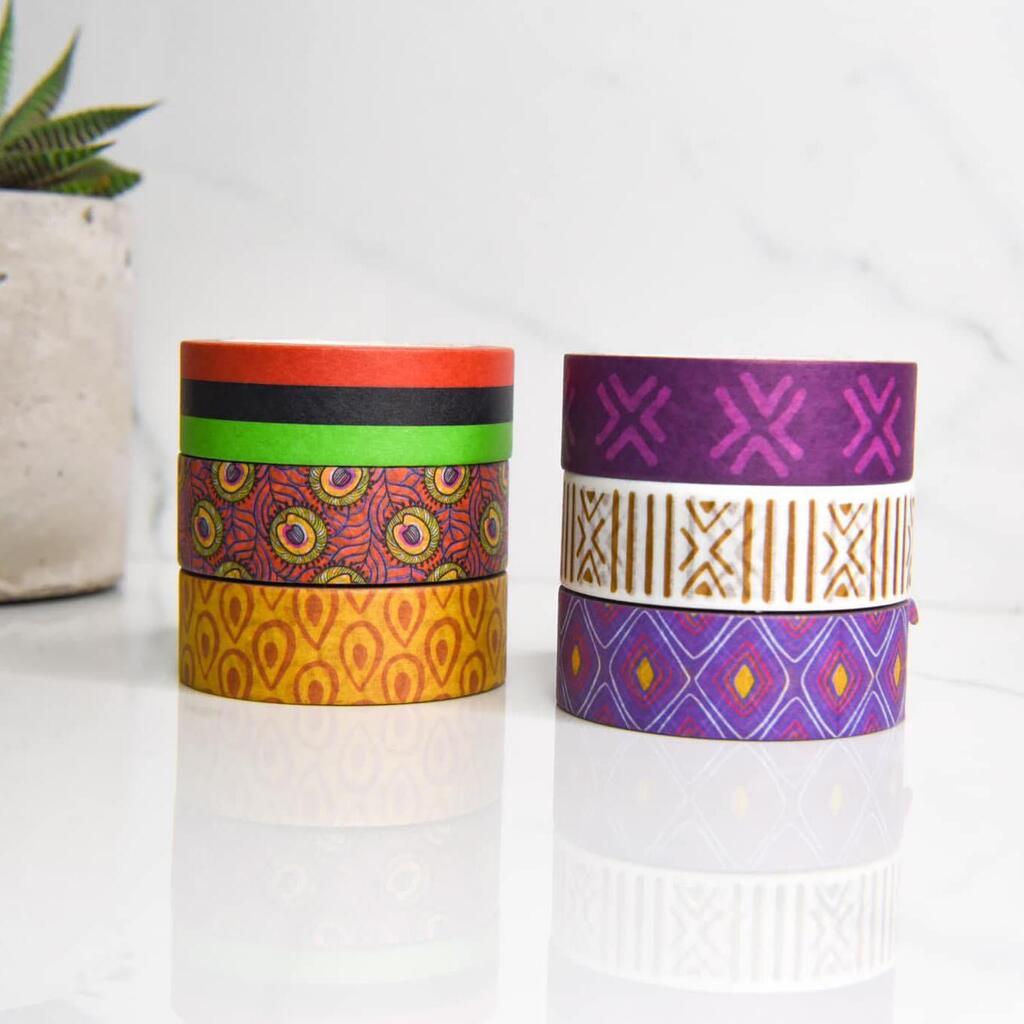 The originals! We dipped our toe into the stationery waters with the release of our first washi decorative tape collection (Feb 2021) and haven’t looked back.

We intentionally elevate vibrant African-inspired textiles and Black nostalgia, making cultura… instagr.am/p/CobKNEkJN7P/