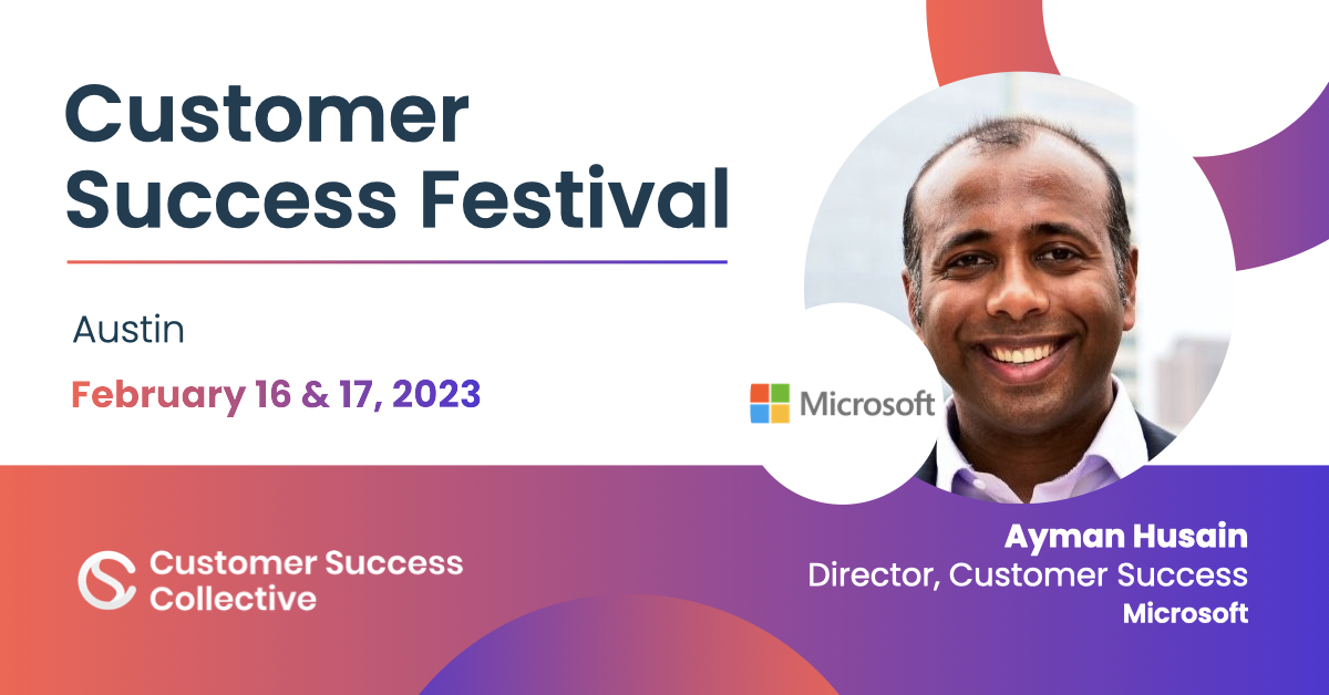 aymanhusain's tweet photo. Excited to be speaking at the @_cscollective's #CSFest in #Austin, TX on Feb 16.

This event is a must-attend. You'll have the chance to network with like-minded professionals.

See you in Austin!

Register: 👉 https://t.co/5MnMDtqcZH

#CustomerSuccess #Networking #Leadership https://t.co/82SZIB8KYz