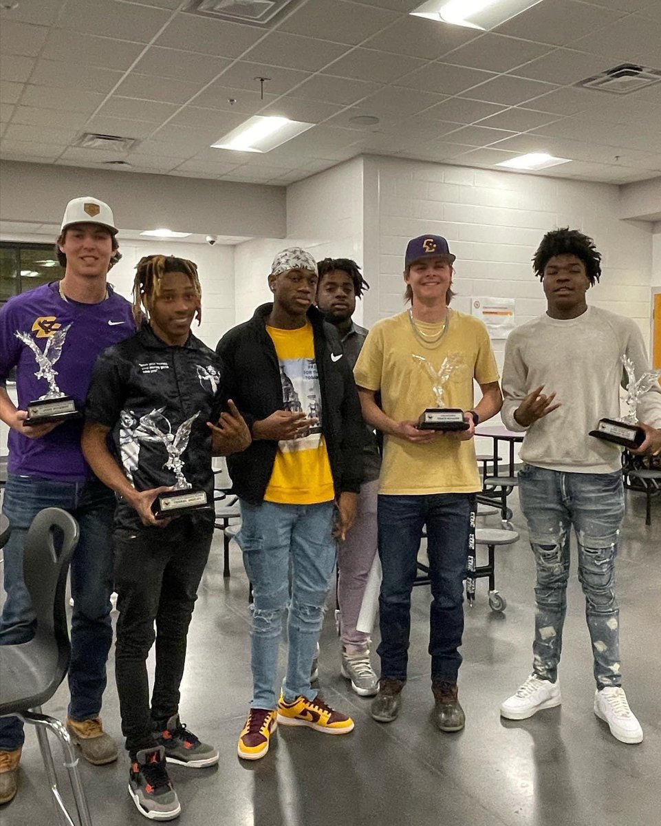 Congratulations our Seniors !!!   Proud of you with your Hardwork and Dedication!!!   <a href="/judd_puckett5/">Judd Puckett</a> <a href="/TraceHodges7/">Trace Hodges</a> <a href="/TerrelAshley1/">Terrel Ashley</a> <a href="/DesmondColey19/">Dez2.validdd</a> <a href="/jay_corbin9/">JaMarrion Corbin</a> <a href="/CCHSCoach5/">Craig Puckett</a> 💛💜!! Amazing season.   Lead our CC Eagles to playoff in 2 years in School History .  First time since 98