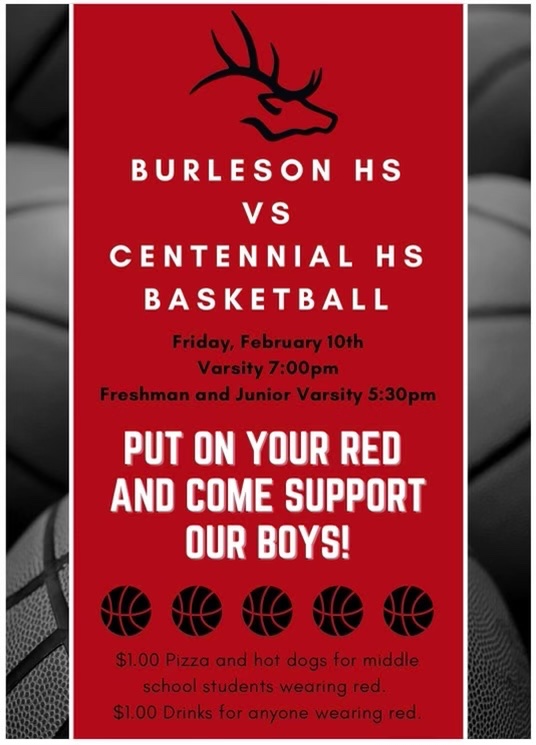 Senior Night this Friday !!
February 10th 
Elks host Centennial <a href="/SpartanHoopsMBB/">Spartan Basketball</a> 
Come out and support our boys 🏀🏀🏀 the city of Burleson has some talented players <a href="/BurlesonSports/">Burleson ISD Athletics</a>