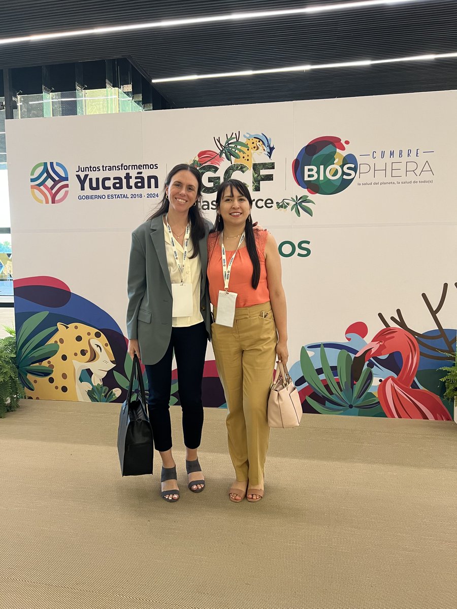 climatereserve's tweet photo. Our staff members @amykessler3 
&amp; Claudia Jurado are at the Biósphera Summit &amp; GCF Task Force joint event, sharing insights on the opps &amp; challenges in the VCM &amp; highlighting our work to ensure the participation &amp; benefit of forest communities &amp; ejidos https://t.co/jIBp5oxcdy