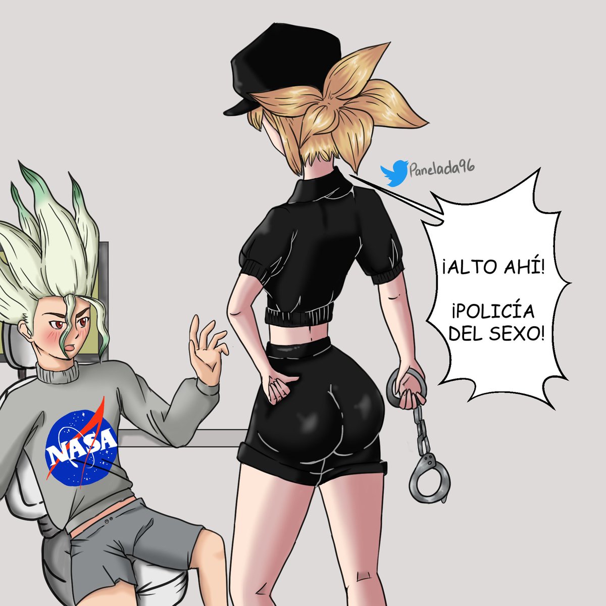 Panelada96's tweet photo. Hola! fanart por la #SenHakuWeek "Día 1: Romance secreto", el cual fue inspirado en el fanfic de @GamaStrat https://t.co/ISMn33BuV1