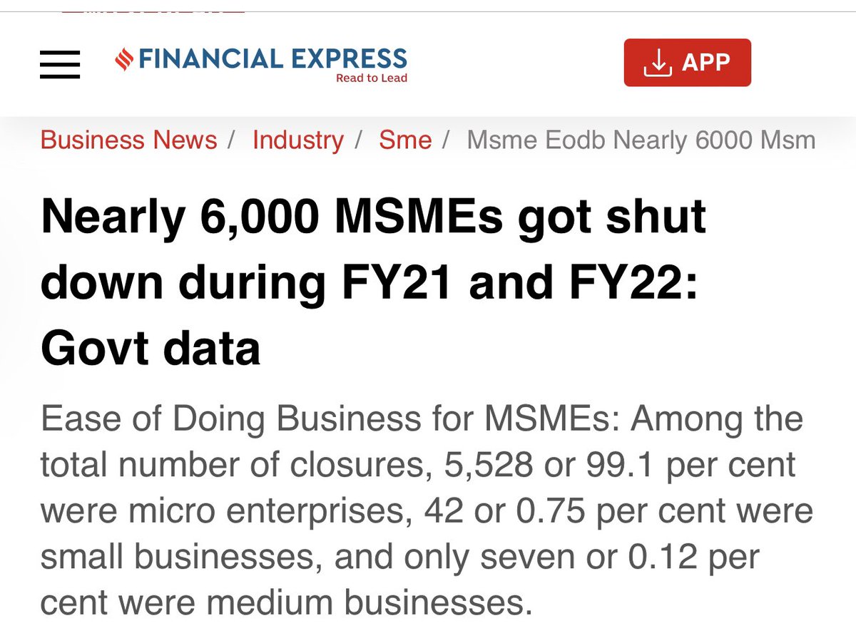 When 6,000 MSME’s were closed in FY 2020 & FY 2021, the Modi Govt took refuge in #Covid & called it an #ActOfGod 

In FY 2022, over 10,000 MSME’s got closed. What’s this called Hon’ble FM @nsitharaman ji? #DharamSankat?
