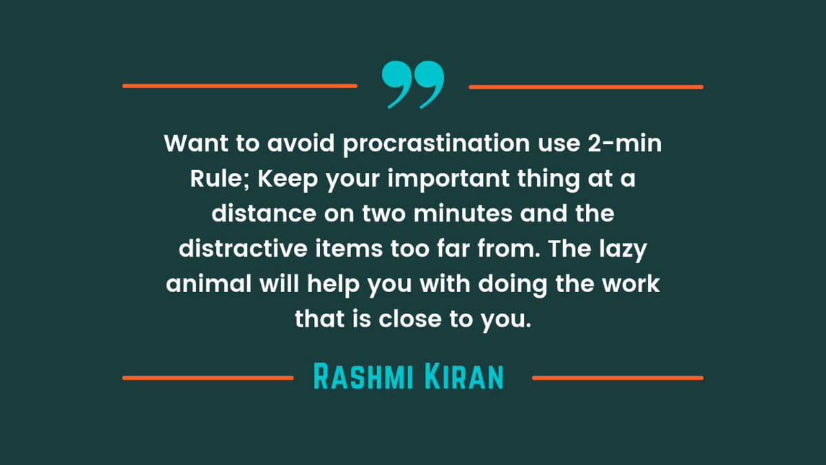 Rashmi3246's tweet image. Procrastination is the worst gift to yourself!! Improve it with small rules. 

#procast #twitter #2minrule #lazy #SmileyofCharlotte