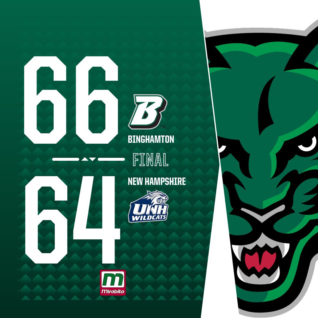 Bearcats win!! Road victory gives BU season sweep of UNH, moves us a half-game out of second place #ClawsOut #RallyTheCity