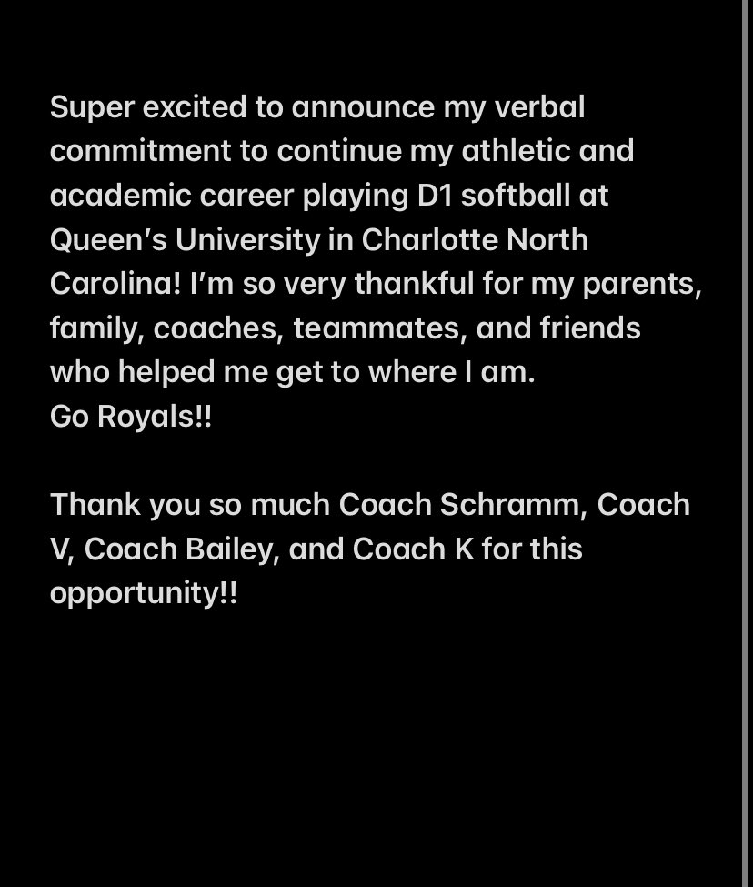 Super excited to be a Royal!! 

<a href="/RoyalsSball/">Queens Softball</a> <a href="/StaceySchramm/">Stacey Schramm</a> <a href="/SierraVanzant/">Sierra Vanzant-Cheek</a> <a href="/JWall1820/">Jeff Wallace - GM - BC Peppers</a> <a href="/ericsjayhawks/">Eric Flores</a> <a href="/coachowe/">Adam Howe</a> <a href="/coachcan23/">Anthony Cantrell</a>