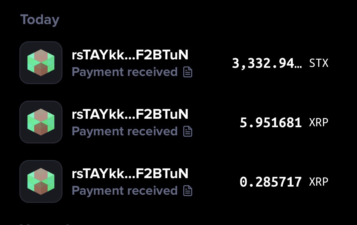 psychedelicoin's tweet photo. Woah!!! Really awesome @StaykX_ rewards by just #hodling @fkm_token #token and #assigen #nft assets! I’m getting all of these #stx and #xrp rewards daily! Love the single-sided #fkm #stayking where it doesn’t need any pair at all!🔥🔥🔥 #utility #metaverse #xrpl @Unflake_wtf https://t.co/LmJOXgaVDW