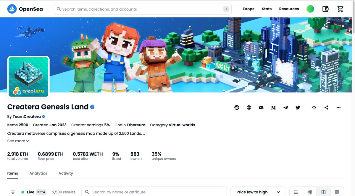 OpenSea blue checkmark☑️