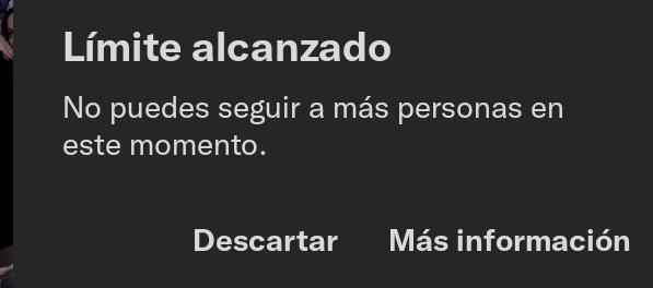 los que me habéis seguido os agradezco de corazón, no puedo devolver follow ahora pero cuando me quiten el limit os prometo que lo haré. !!