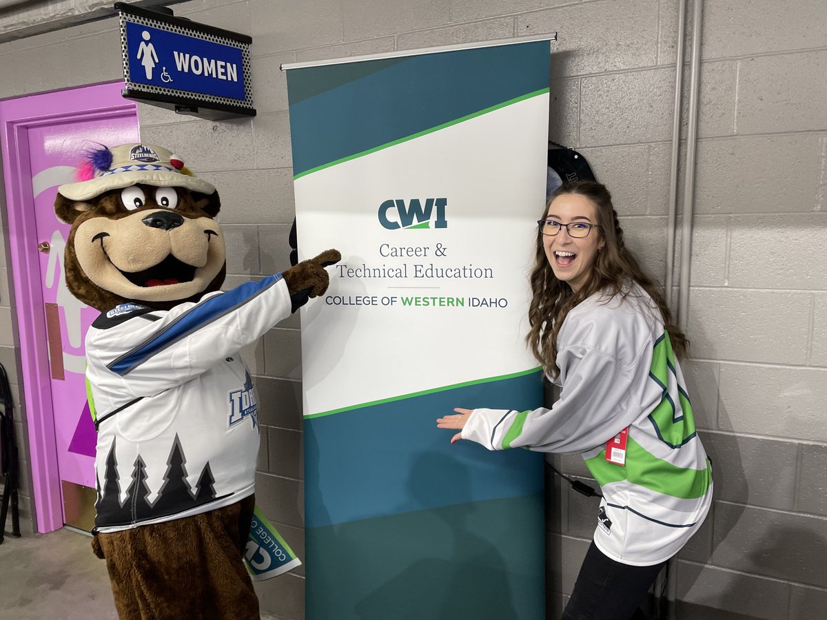 cwidaho's tweet photo. Come check out our booth at ⁦@Steelheads⁩ tonight! We are giving out $1,000 scholarship!! #mightyCWI https://t.co/cWpK4NngVM