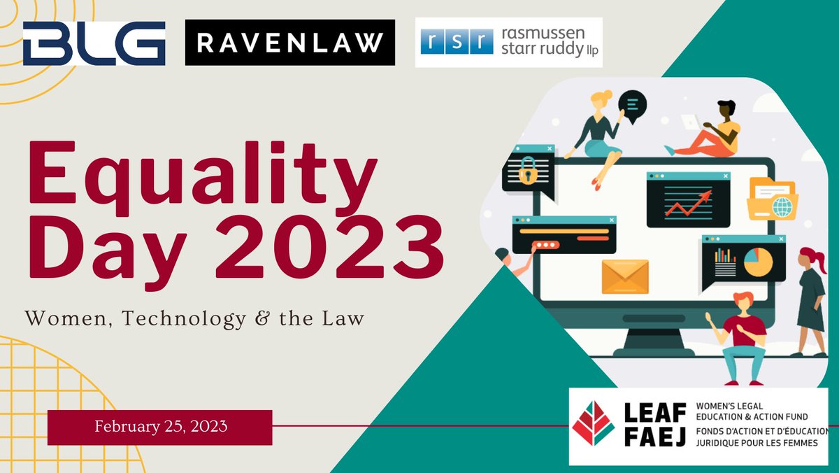 LEAFOtt's tweet image. Join us for Equality Day 2023 where we will be exploring the intersection of women, technology and the law. 

✨Early bird pricing is available for a brief time only✨

Purchase your tickets here: tinyurl.com/tt7da3ye