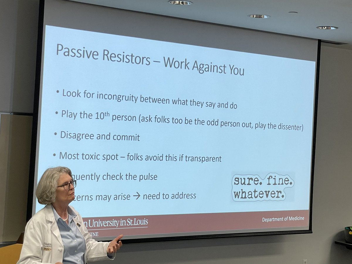 abbyWUim's tweet photo. Change management tips….
🔑Communication is key!
🧱Watch out for the passive resistors, they are far more dangerous than the active resistors!
@WashUAcadEd #PDbootcamp https://t.co/5b5BFlaDoq