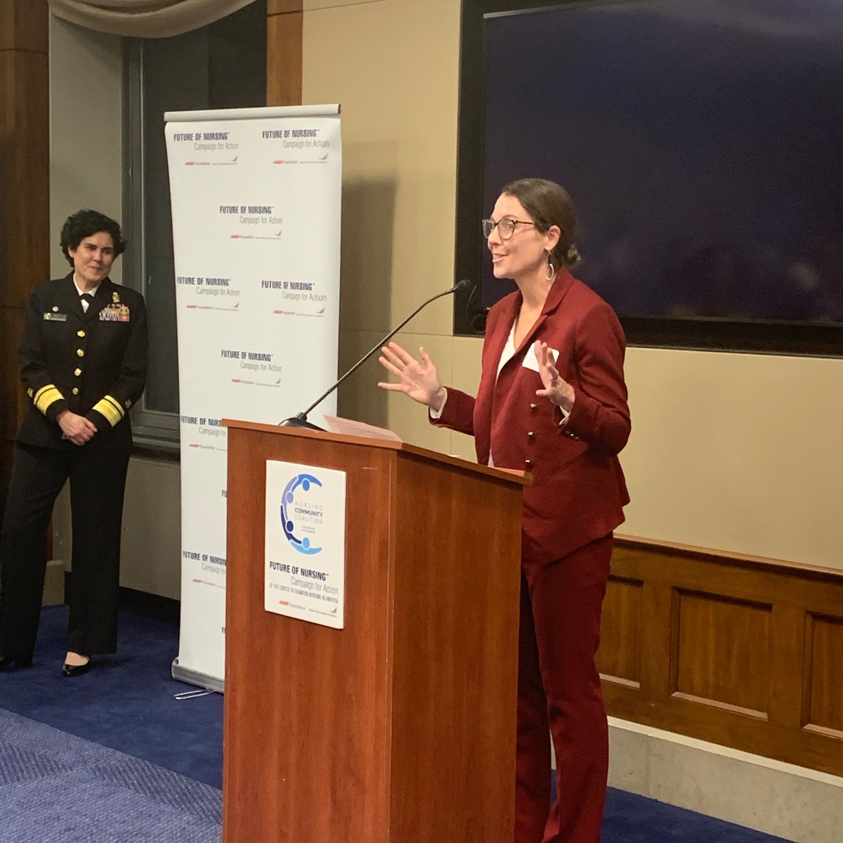 ADarcyMahoney's tweet photo. Wonderful evening welcoming the 118 congress with the Nursing Community coalition! Looking forward to working together to build a healthier America. @gwNURSING @RWJF @Campaign4Action @LaurenUnderwood https://t.co/AC0KI6z3Vx