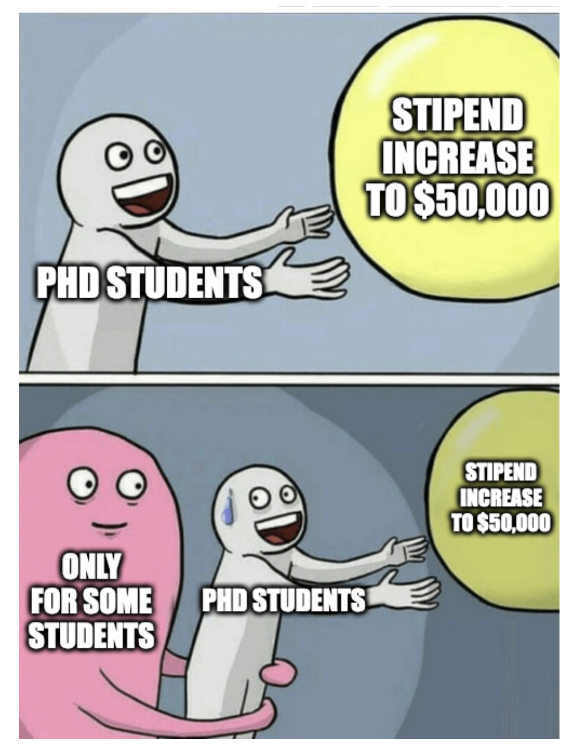 nugradunion's tweet photo. We won't be divided ⛓️
ALL grad workers at @Northeastern deserve a living wage 🫰
Meme by our memechanic @cetacean_needed 🗜️ #NEU #GradSchool #GradWorkers #UAW #Solidarity #Labor #AcademicChatter https://t.co/ZMbIYy79hj