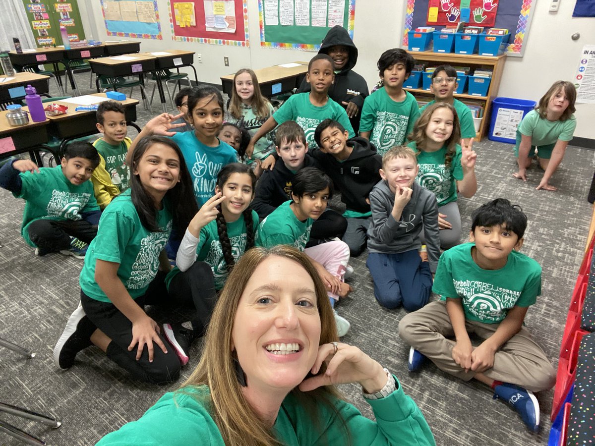Team Day for #NationalSchoolCounselingWeek! Love my “twin” friends! It was a good, GREEN, rainy day! #FISDmadetoshine <a href="/CorbellElem/">Corbell Elementary</a>