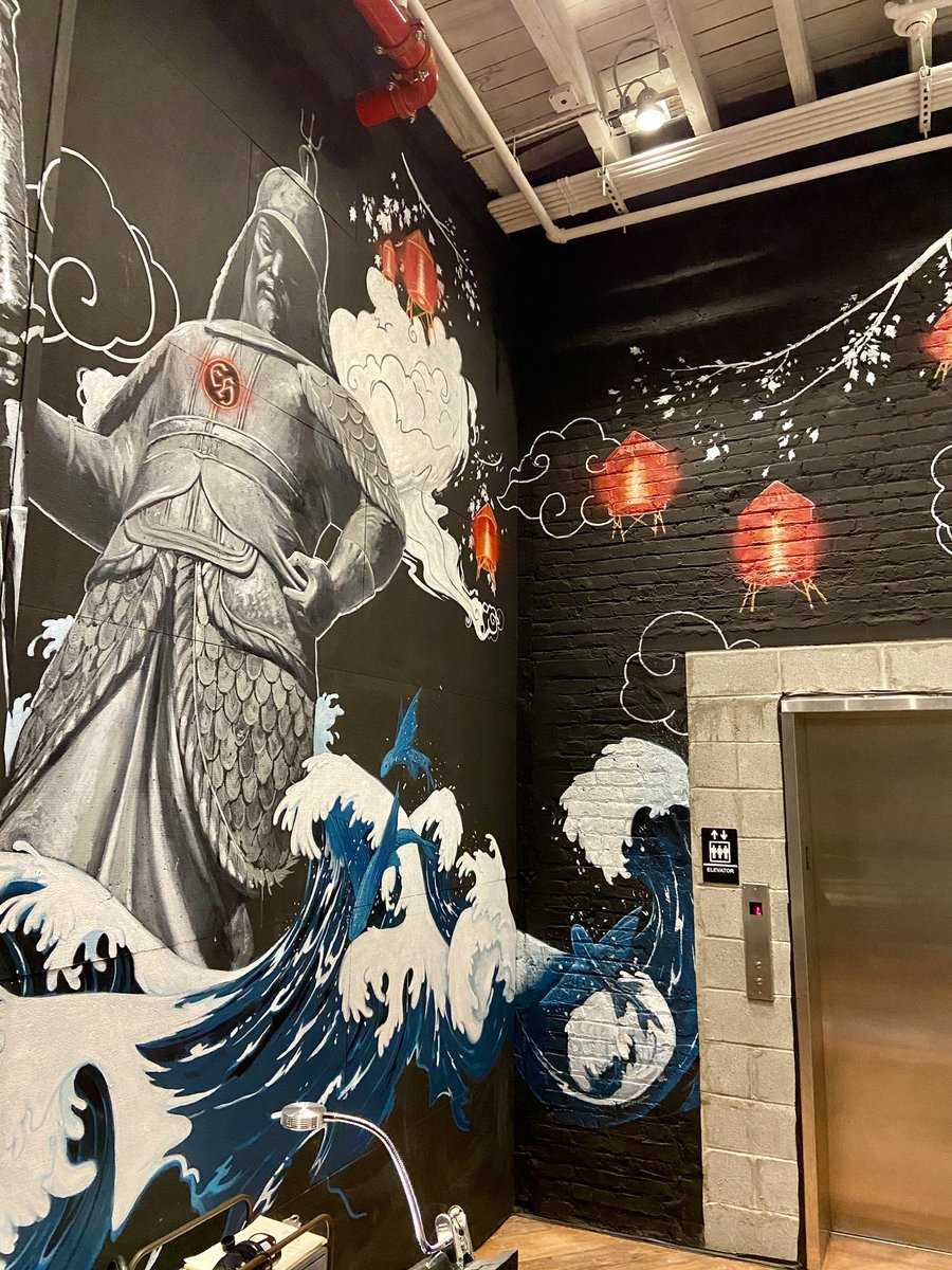 AllDarkMatter's tweet photo. Brooklyn restaurant mural
#StreetArt #graffiti https://t.co/NiAAEXGdyL