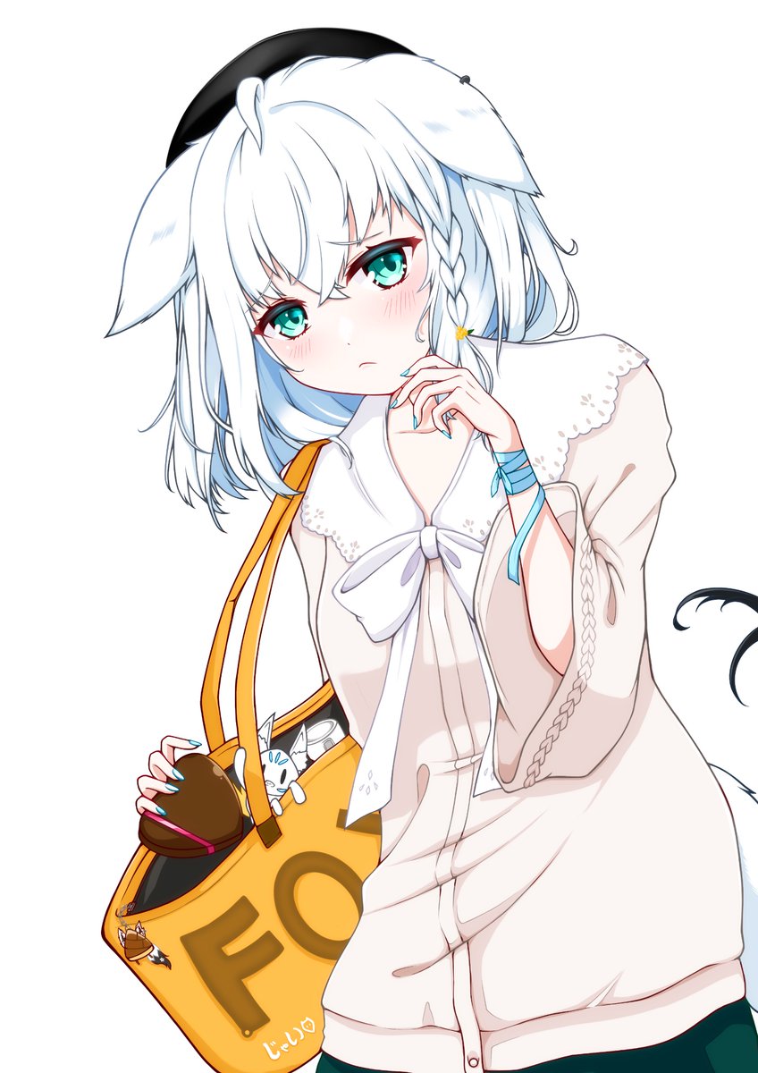 白上フブキ 「白背景と透過PNG、お顔付近アップです 」|南米はいぎょ☕️Skeb受付中です！のイラスト