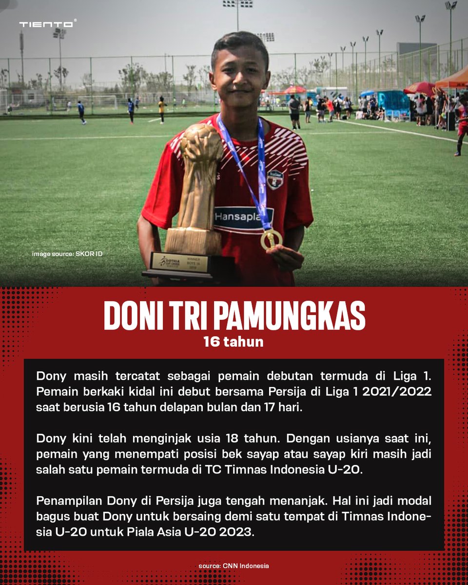 IndonesiaTiento's tweet photo. Dari kelima pemain tersebut, menurut kalian siapa yang bakalan paling menonjol di Timnas U20?
#TientoIndonesia #Timnas #TrainingCenter #TC #PialaDuniaU20 #PialaAsiaU20 #ArkhanKaka #SulthanZaky #DoniTriPamungkas #BrandonScheunemann #HugoSamir https://t.co/NtLcqOsvpy
