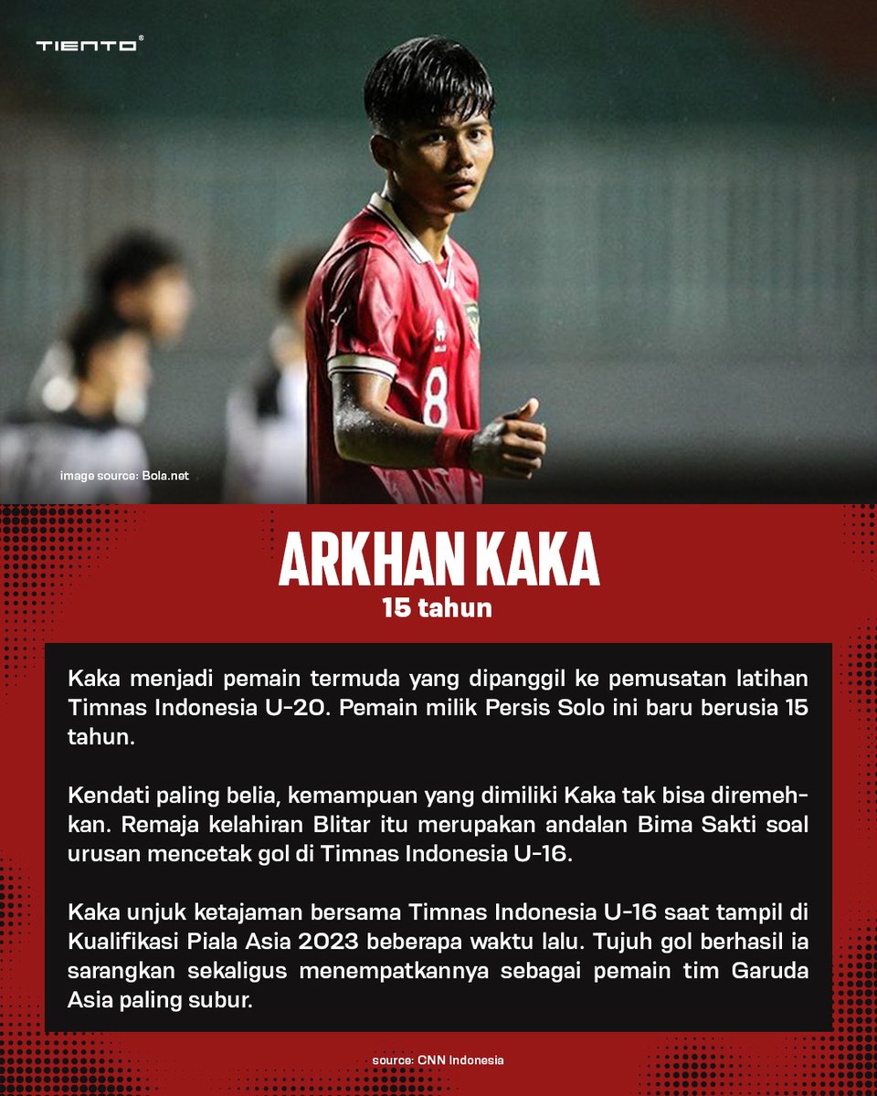 IndonesiaTiento's tweet photo. Dari kelima pemain tersebut, menurut kalian siapa yang bakalan paling menonjol di Timnas U20?
#TientoIndonesia #Timnas #TrainingCenter #TC #PialaDuniaU20 #PialaAsiaU20 #ArkhanKaka #SulthanZaky #DoniTriPamungkas #BrandonScheunemann #HugoSamir https://t.co/NtLcqOsvpy