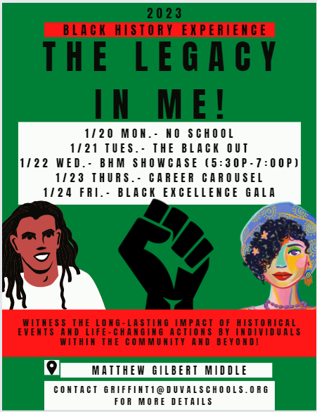 History Showcase February 22, 2023, 5:30pm in the Auditorium