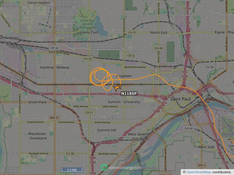 SkyCirclesMPLS's tweet photo. N118SP, a Bell Helicopters 407, is circling over Thomas-Dale, St. Paul at 1975 feet, speed 14 MPH, squawking 0354, 0.3 miles from Eco Friendly Garage https://t.co/GVGyPxFgvs https://t.co/Bv5M3wwKQK