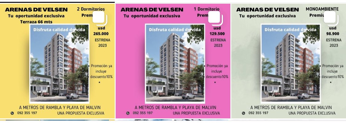 proyectosazul's tweet photo. Estrena 2023 a metros Rambla de Malvin.
1 Dormitorio Usd 139.900
Ladrillos.
Tu inversión inmobiliaria inteligente.
Tu oportunidad de optimizar tu calidad de vida. 
Tu mejor elección.
Promoción Premium Limitada
092 355 197
#apartamento, #propiedades, #malvin
#rambla https://t.co/NSt6HfJKpO