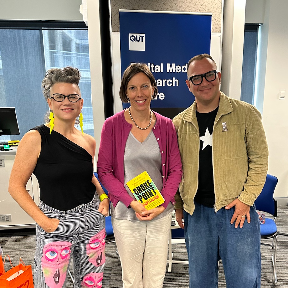 qutdmrc's tweet photo. We're excited to welcome Cory @doctorow and Rebecca Giblin @rgibli for a keynote conversation discussing their new book, Chokepoint Capitalism. #DMRCSS2023 #QUTResearch https://t.co/VRtuc99v5Z
