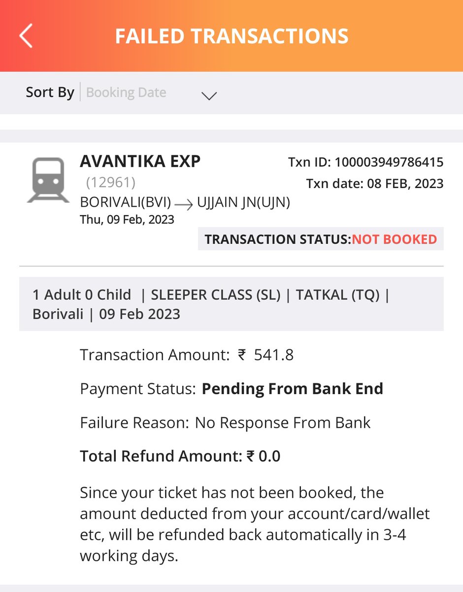 Smit_M_B's tweet photo. Please improve your app. This thing happens very often. Money gets debited but we didn't get ticket booked.  @IRCTCofficial @WesternRly @RailMadad https://t.co/sv3QXjK8us