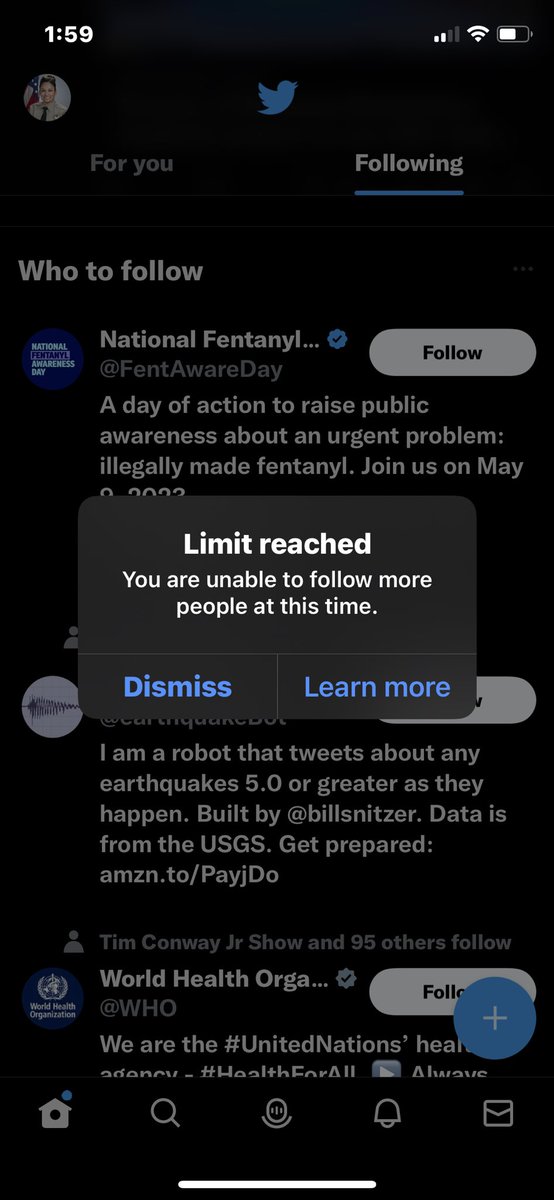 Anyone else getting this Twitter message? Does it go away eventually…