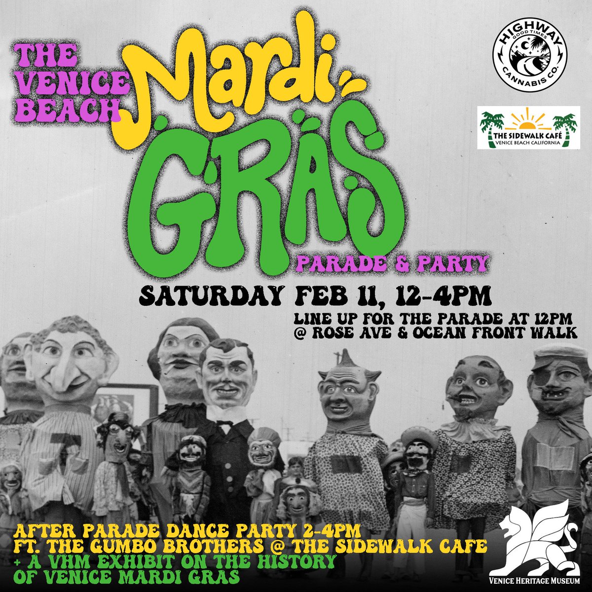 This Sat. Feb. 11th is the Venice Beach Mardi Gras Parade!  After party at the Sidewalk Cafe.  Come join in on the Venice Beach Fun!  venicepaparazzi.com/2023/02/07/ven…