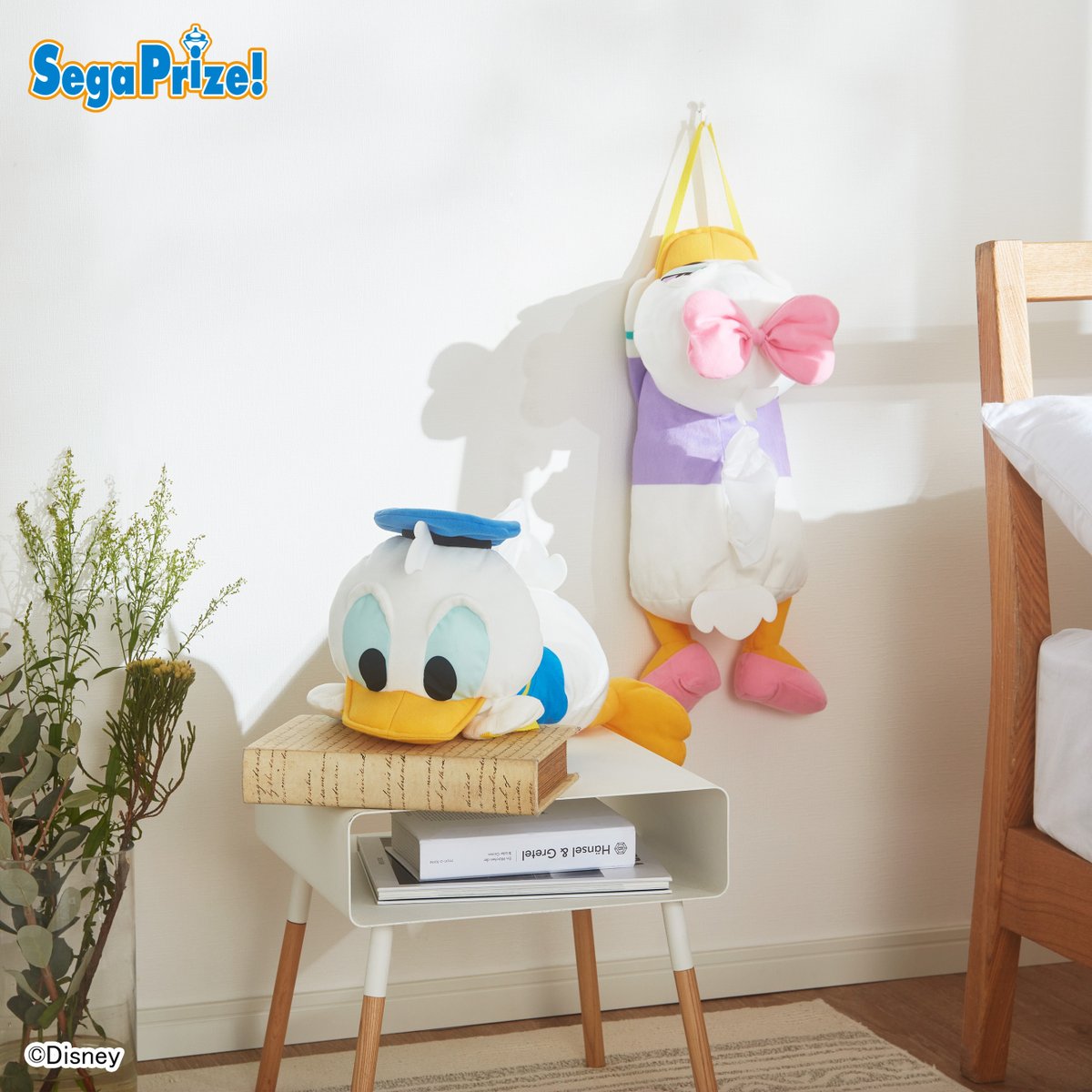 プライズ】 「ドナルド」と「デイジー」のティッシュボックスカバーが